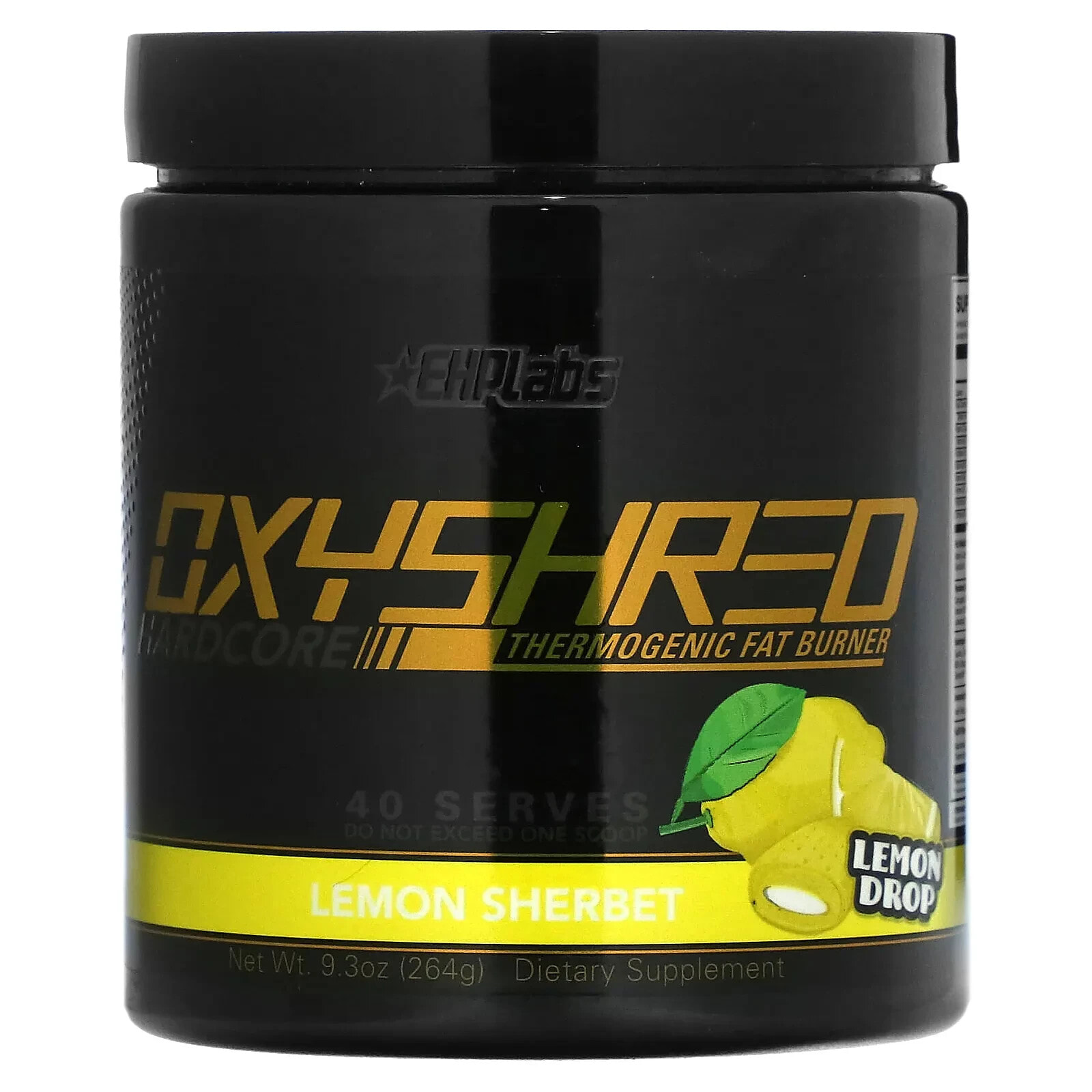OxyShred, Hardcore Thermogenic Fat Burner, Lemon Sherbet, 9.3 oz (264 g)