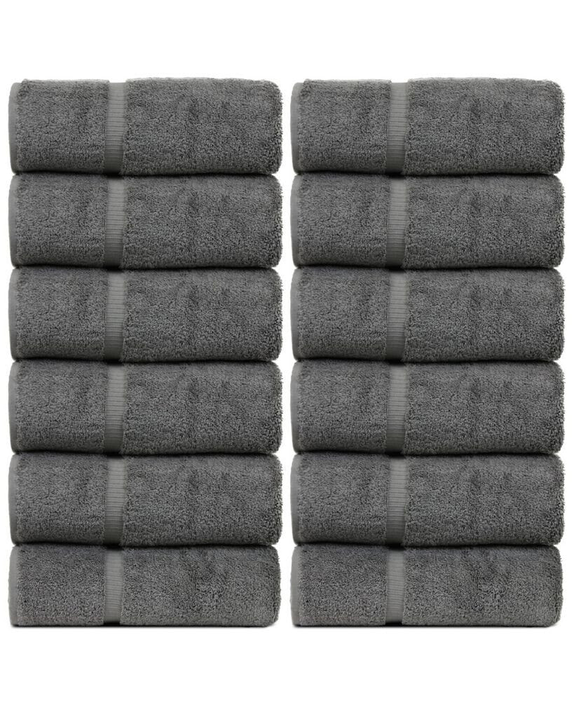 BC Bare Cotton luxury Hotel Spa Towel Turkish Cotton Wash Cloths, Set of 12