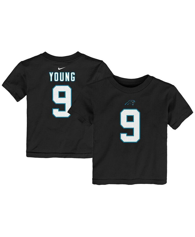 Nike toddler Boys and Girls Bryce Young Black Carolina Panthers 2023 NFL Draft First Round Pick Player Name and Number T-shirt