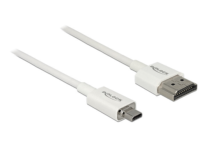 DeLOCK 85148 HDMI кабель 0,5 m HDMI Тип A (Стандарт) HDMI Тип D (Микро) Белый
