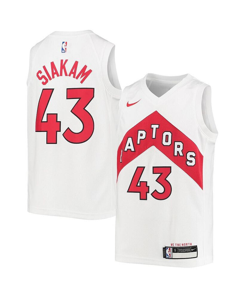 Nike big Boys Pascal Siakam White Toronto Raptors 2019/20 Swingman Jersey - Association Edition