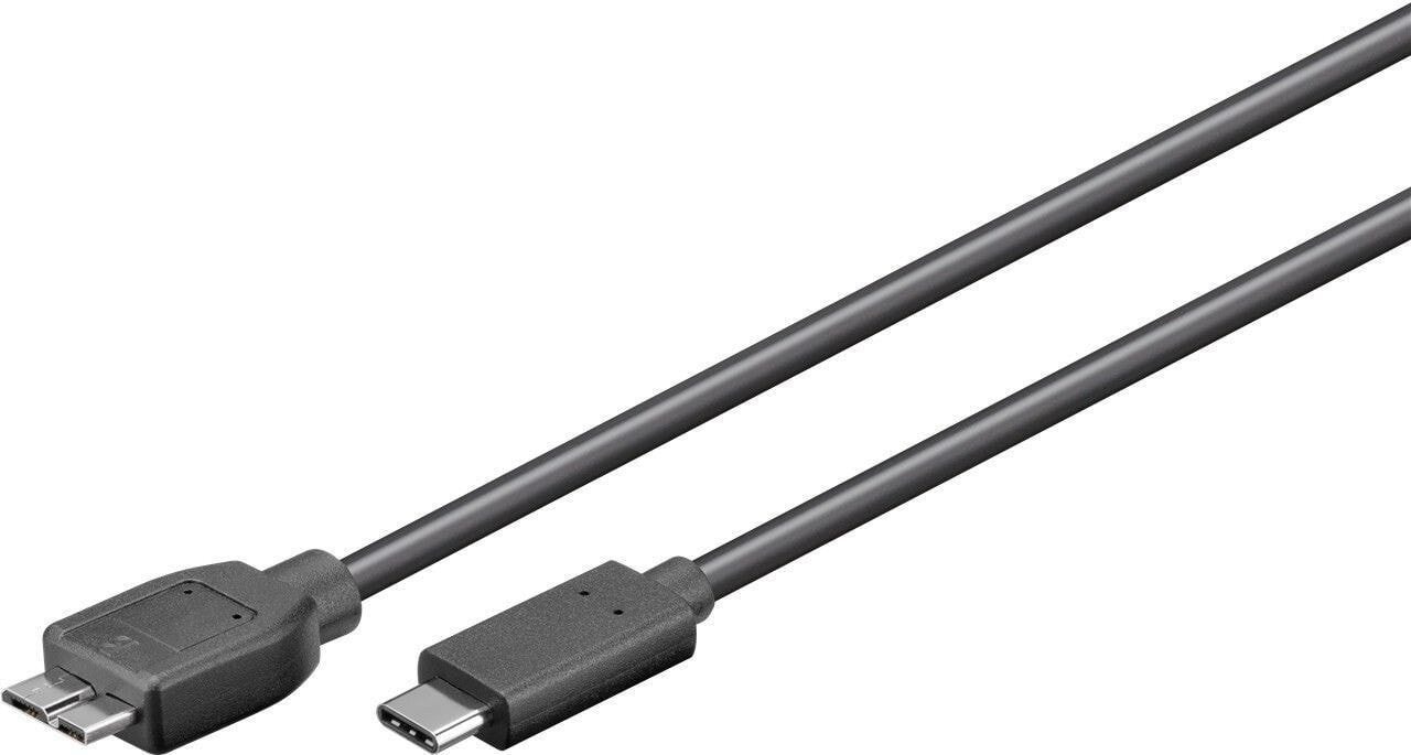 Goobay 67996 USB кабель 1 m 3.2 Gen 1 (3.1 Gen 1) Micro-USB B USB C Черный
