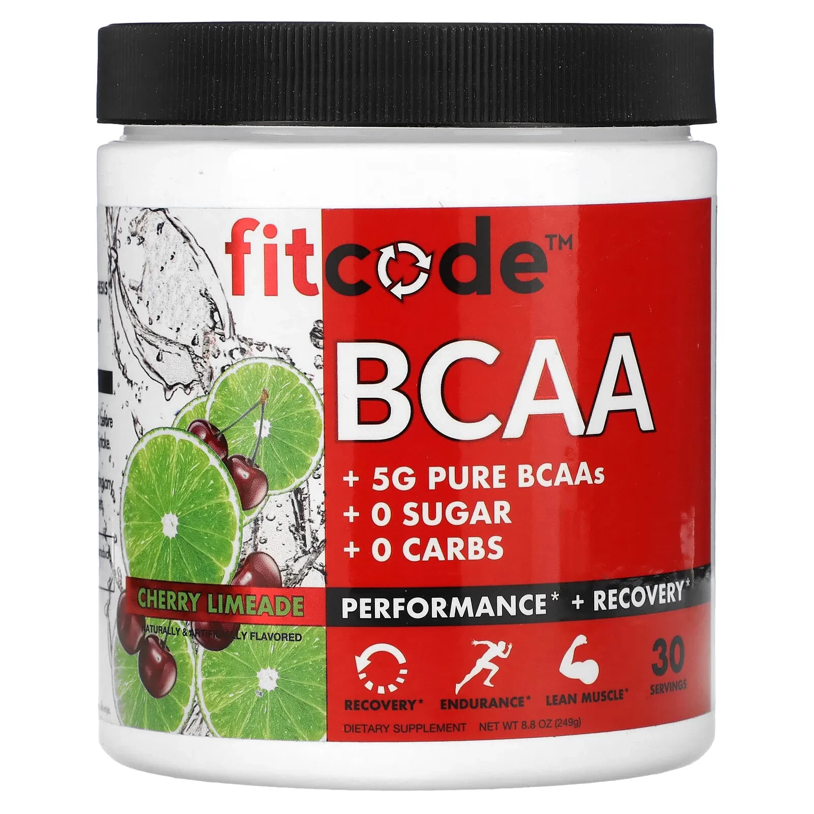 FITCODE, BCAA, Blue Raz, 5 г, 240 г (8,5 унции)