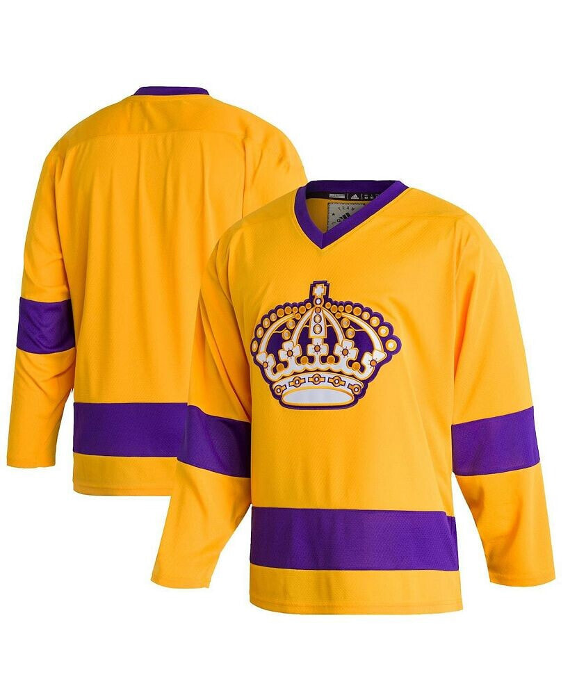 Men's Gold Los Angeles Kings Team Classics Authentic Blank Jersey