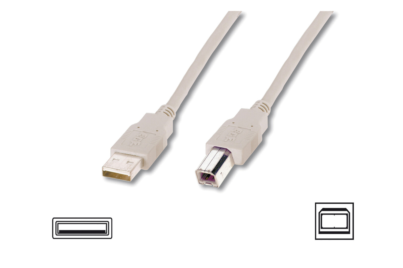 ASSMANN Electronic 5m USB 2.0 USB кабель USB A USB B Бежевый AK-300105-050-E