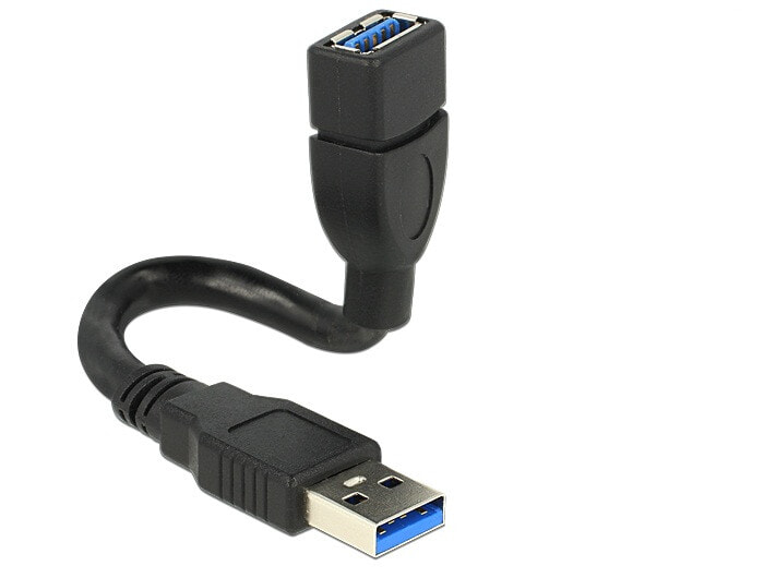 DeLOCK 0.15m 2xUSB3.0-A USB кабель 0,15 m 3.2 Gen 1 (3.1 Gen 1) USB A Черный 83713