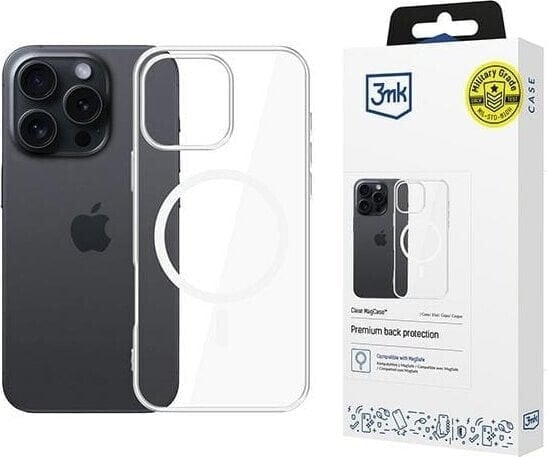 Etui na telefon 3mk do Apple iPhone 16 Pro Max z Mag Safe - przezroczyste Clear MagCase