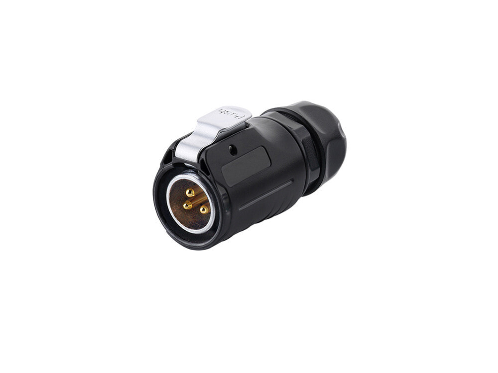 IC01-20P301 - S1 - Power (3-Pin) - Black - Straight - Metal - Plastic - Gold - Copper alloy