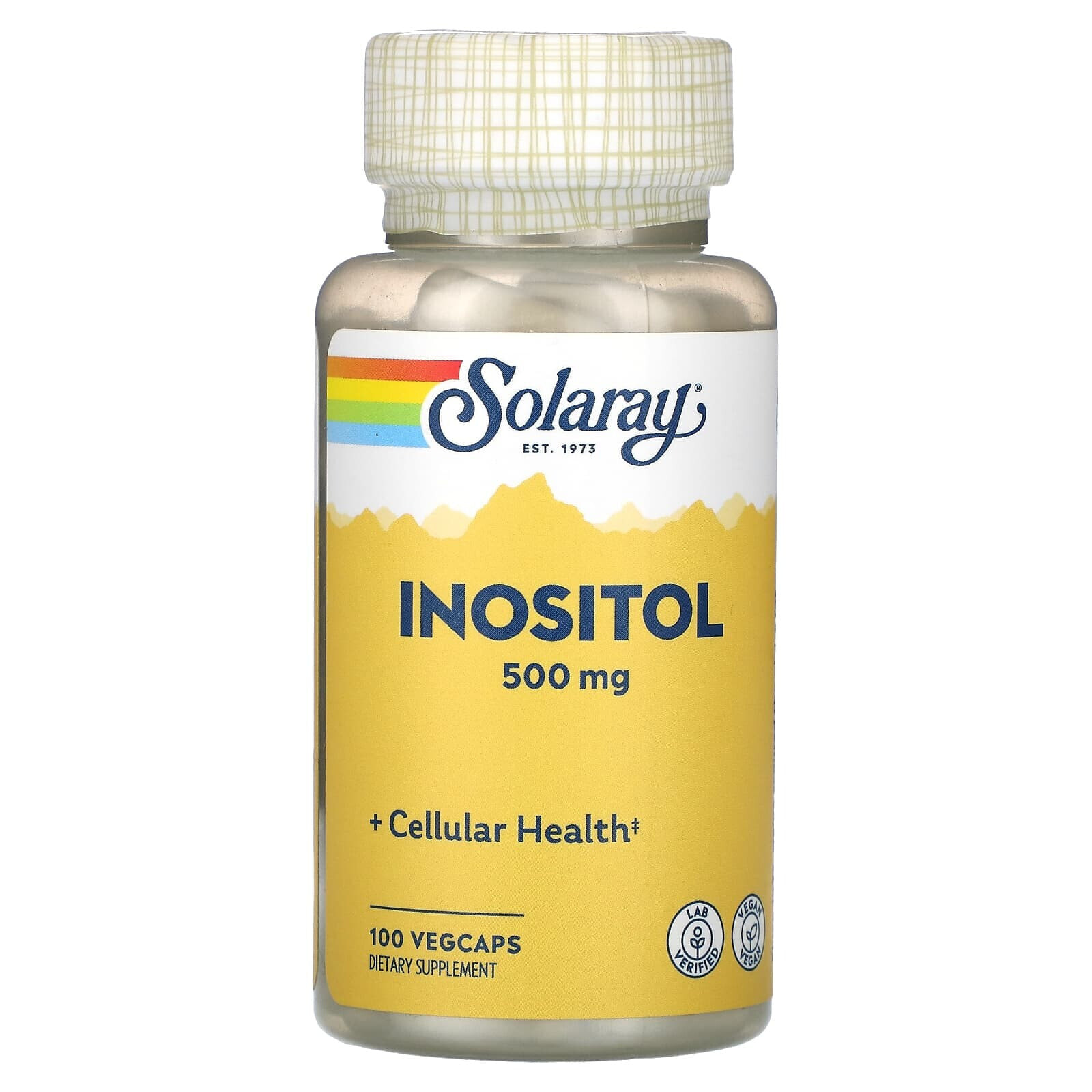 Solaray, Иноститол, 500 мг, 100 растительных капсул