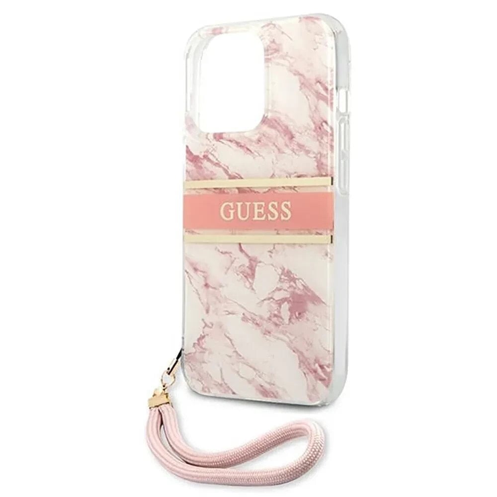 GUESS Guhcp13Xkmabpi iPhone 13 Pro Max 6.7 Marble Strap Collection phone case