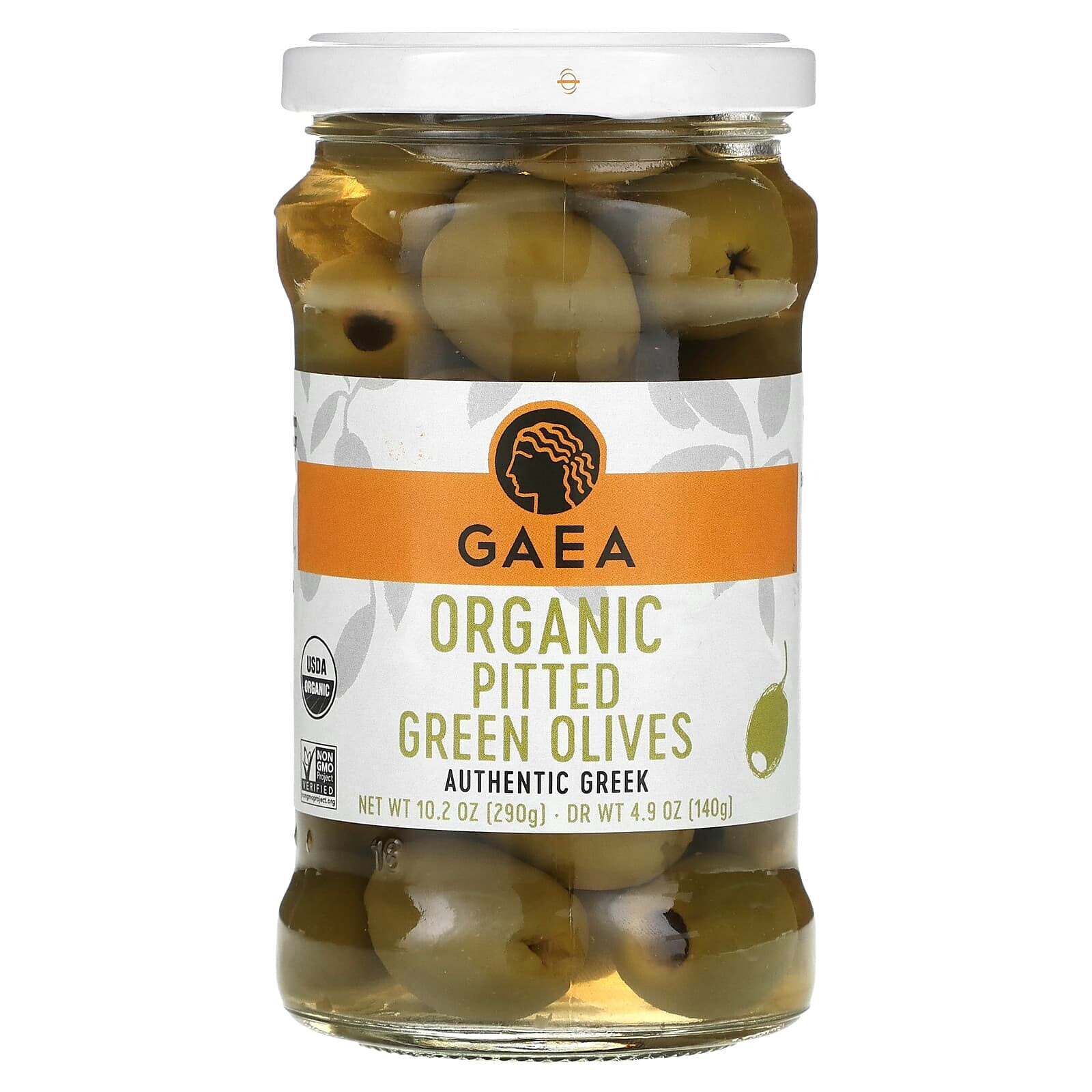 Gaea, греческие оливки, смешанные оливки без косточек, зеленые, черные и коричневатые, 150 г (5,3 унции)