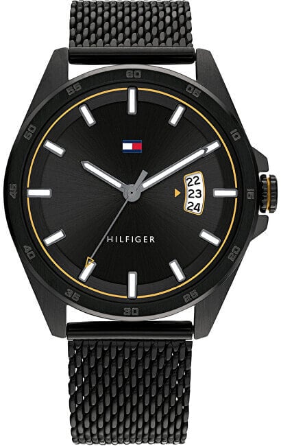 Мужские наручные часы с черным браслетом Tommy Hilfiger Carter 1791913