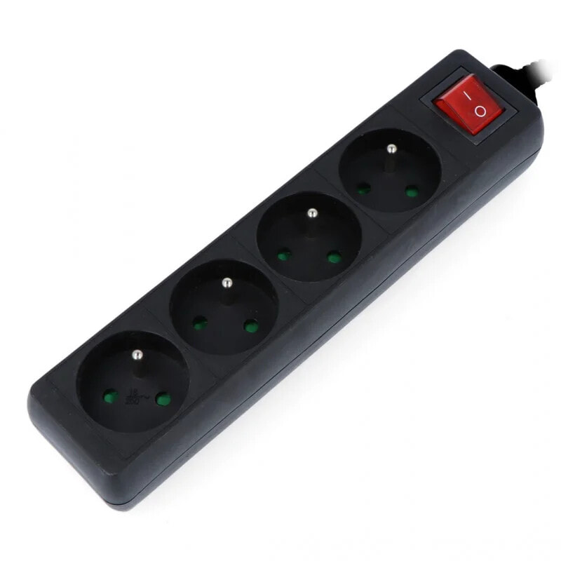 Power strip Lanberg with switch black - 4 sockets - 1,5m