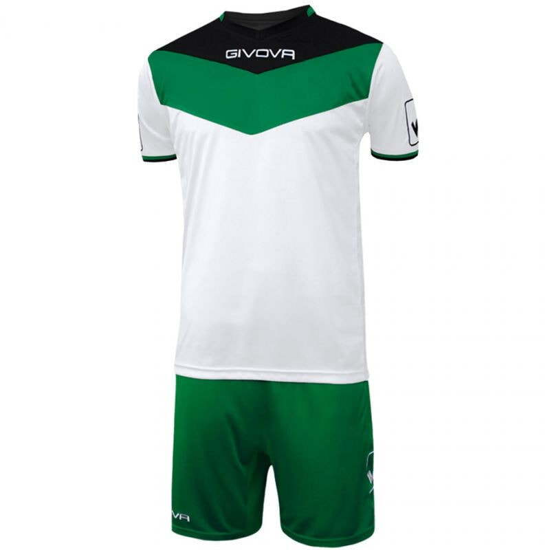 Мужской спортивный костюм белый зеленый Givova KITC53 1013