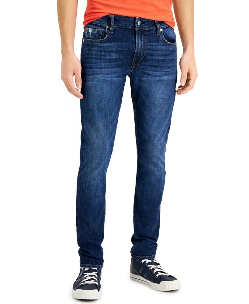 GUESS men's Eco Patch Pocket Skinny Fit Jeans
