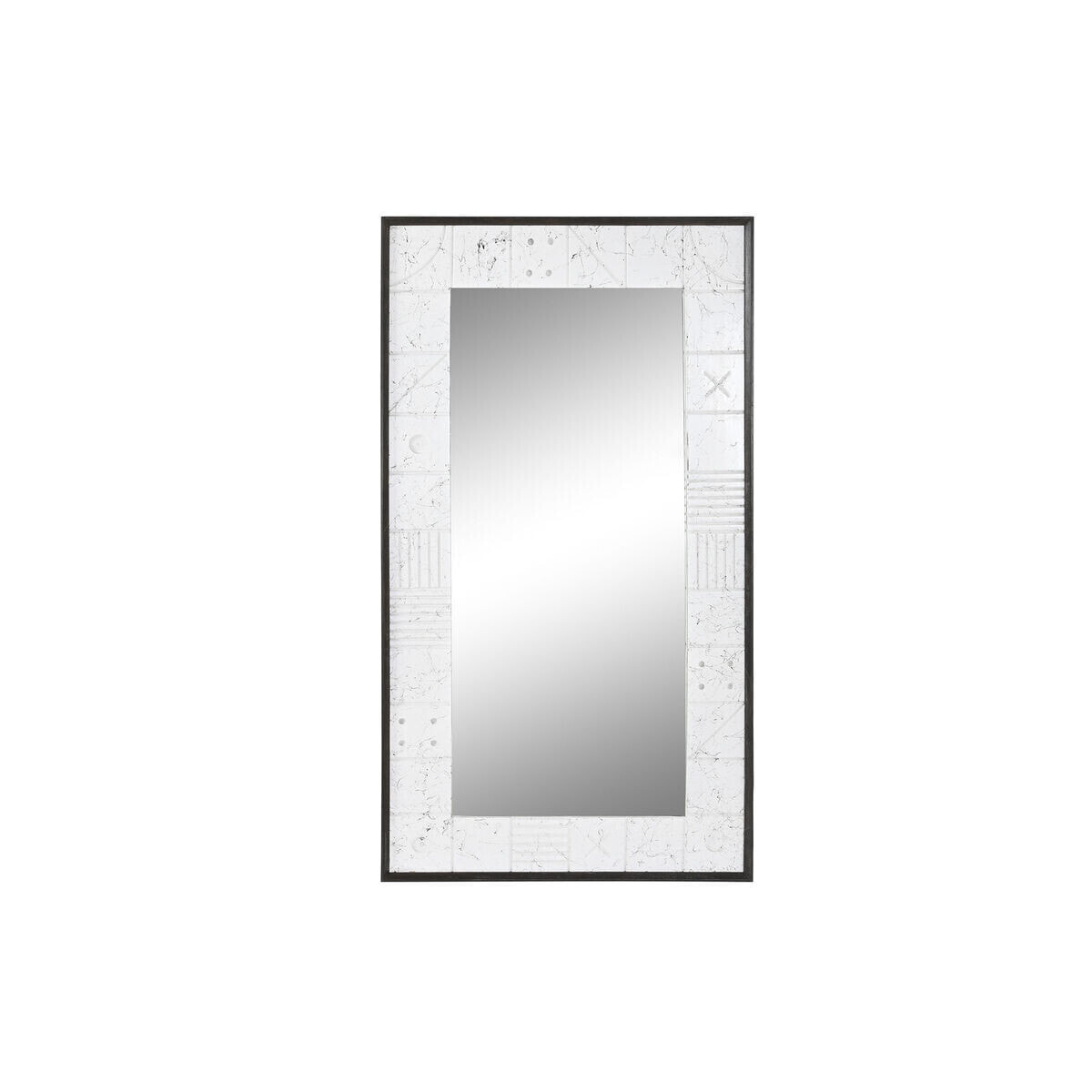 Wall mirror DKD Home Decor 130 x 4 x 70 cm Crystal White Mango wood Modern