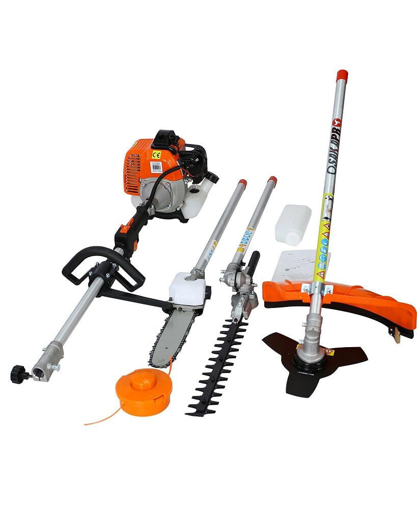 Simplie Fun 4 in 1 Multi-Functional Trimming Tool, 33CC 2-Cycle Garden Tool System with Gas Pole Saw, Hedge Trimmer, Grass Trimmer, and Brush Cutter EPA Compliant