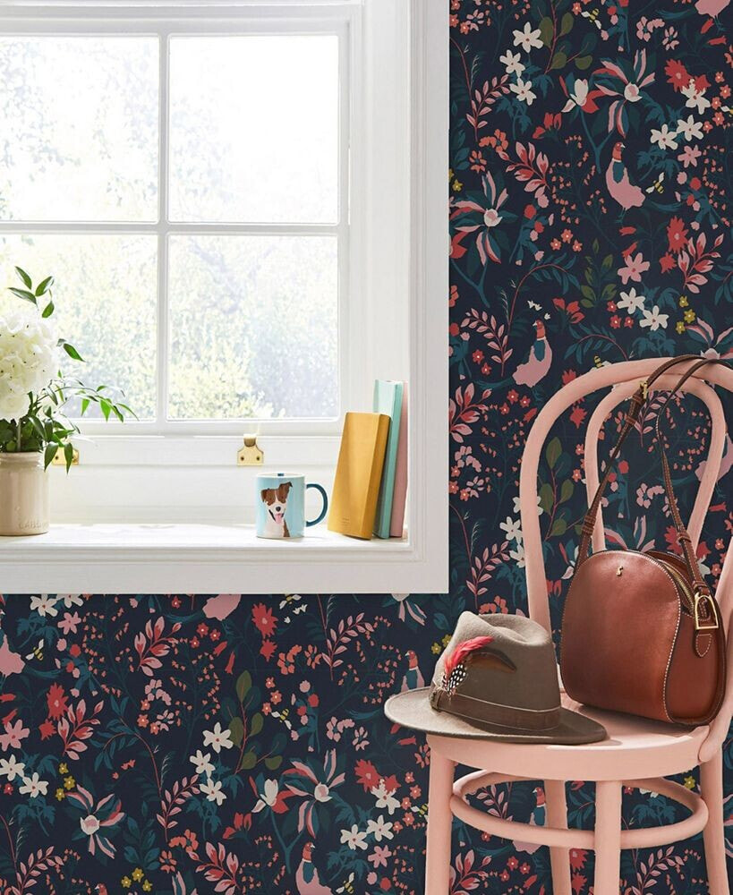 joules fields Edge Floral Wallpaper