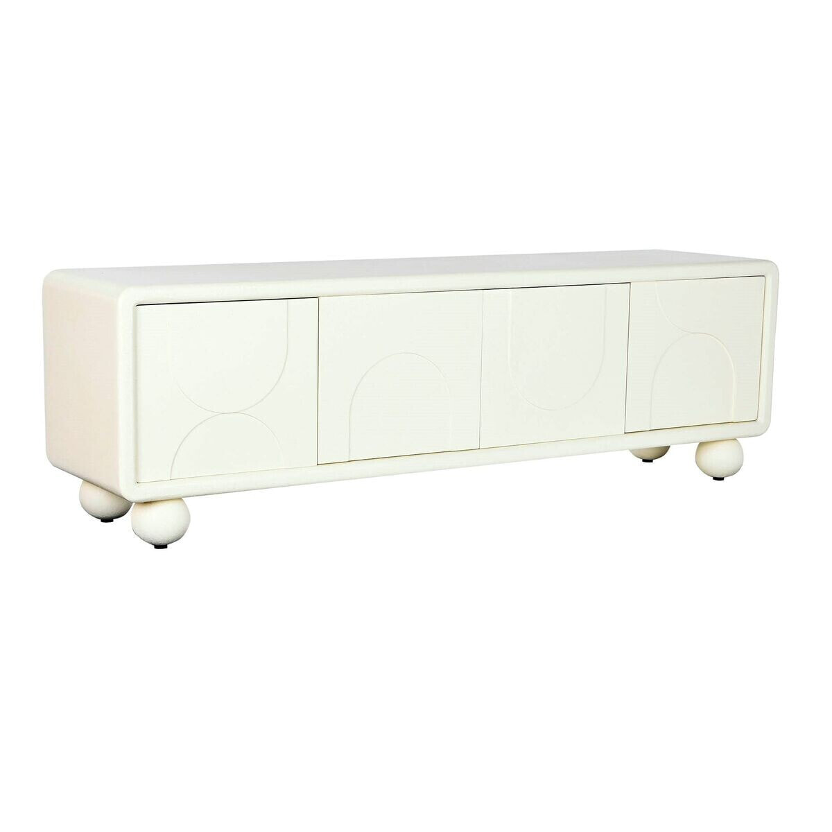 TV furniture DKD Home Decor White MDF Wood 160 x 37 x 50 cm