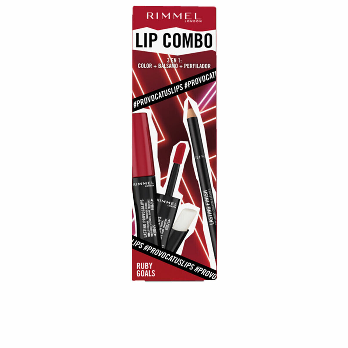макияжный набор Rimmel London Lip Combo 3 Предметы Ruby Goals