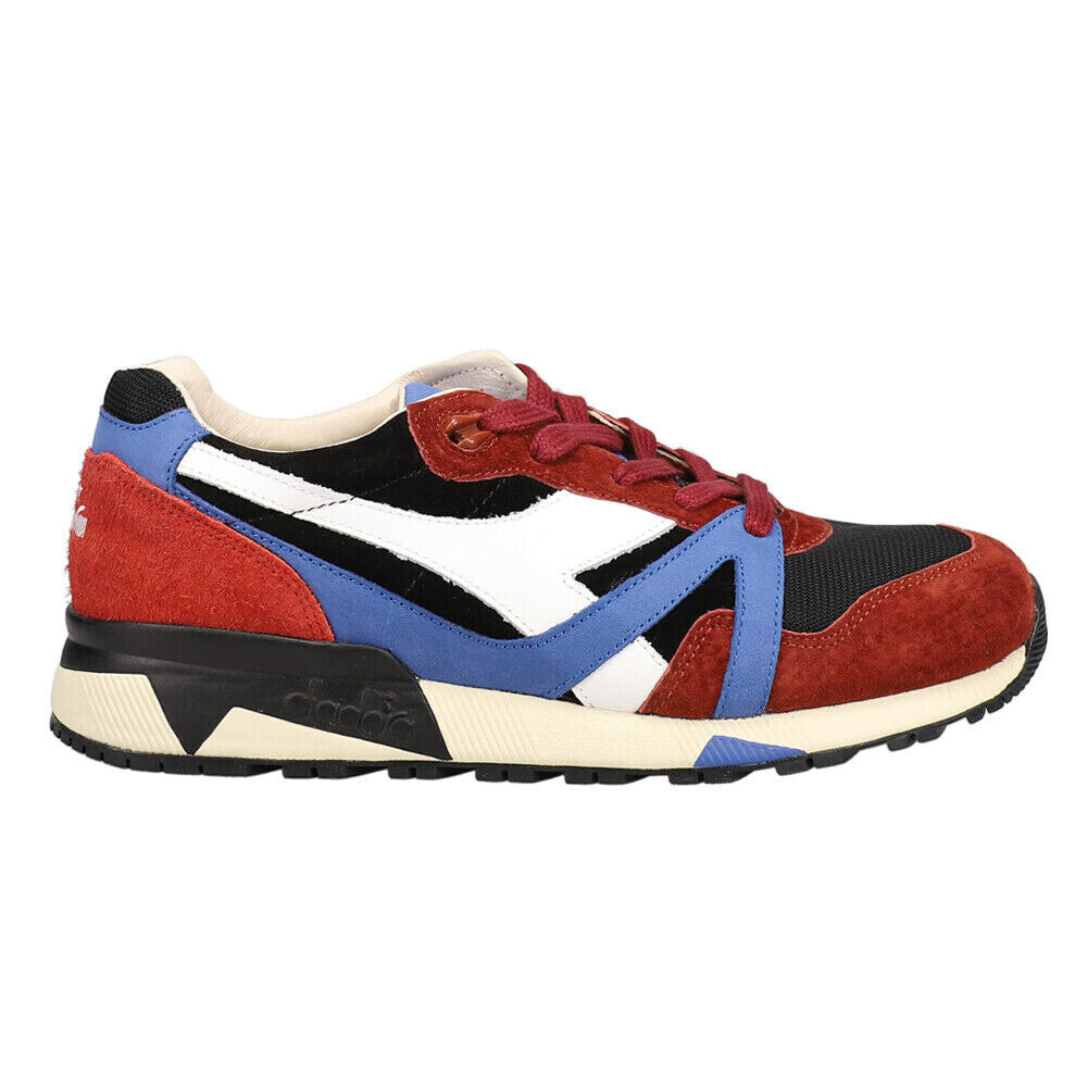 Diadora N9000 Italia Lace Up Mens Black, Red Sneakers Casual Shoes 179033-80013