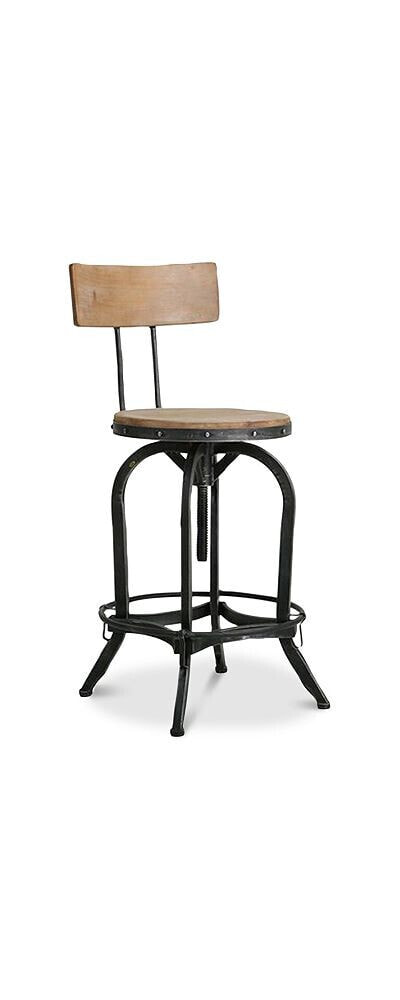 Noble House kalber Naturally Antique Wood Bar Stool