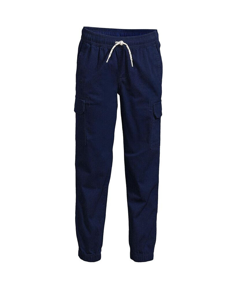 Lands' End child Boys Husky Iron Knee Stretch Cargo Jogger Pants