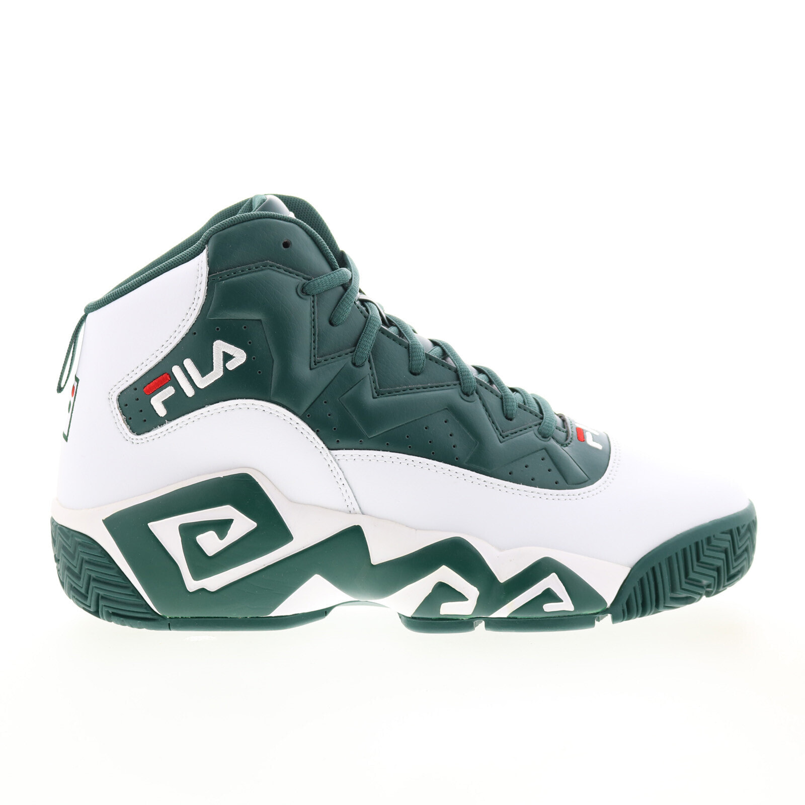 Fila MB 1BM01863-124 Mens Green Leather Lace Up Athletic Basketball Shoes 11