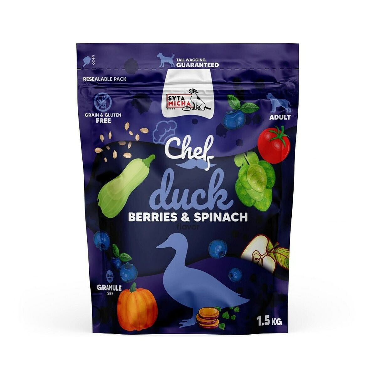 Fodder SYTA MICHA Chef Forest fruits Duck Spinach 1,5 Kg
