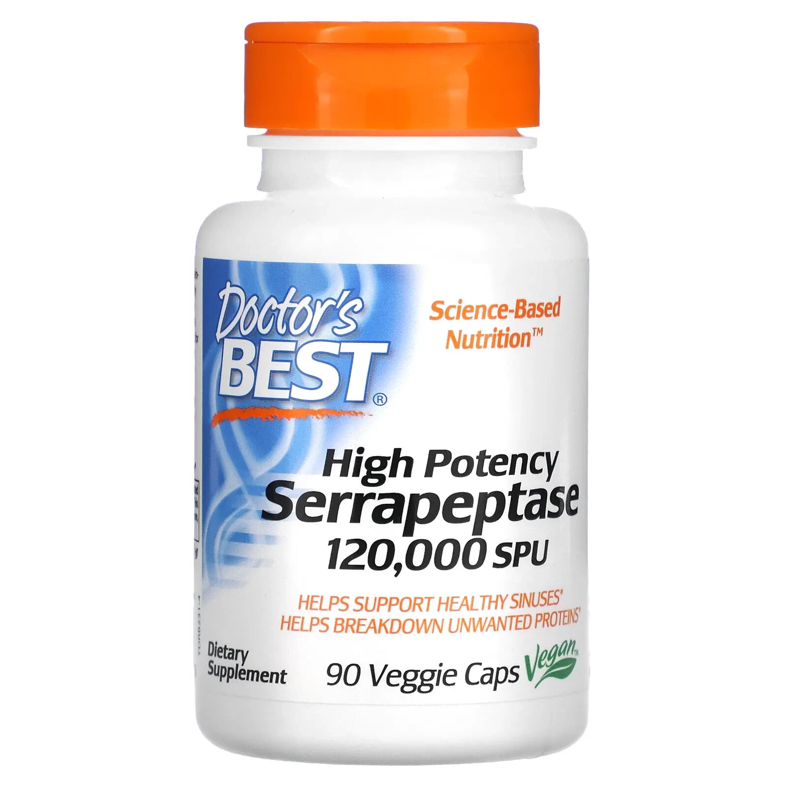 High Potency Serrapeptase, 120,000 SPU, 270 Veggie Caps