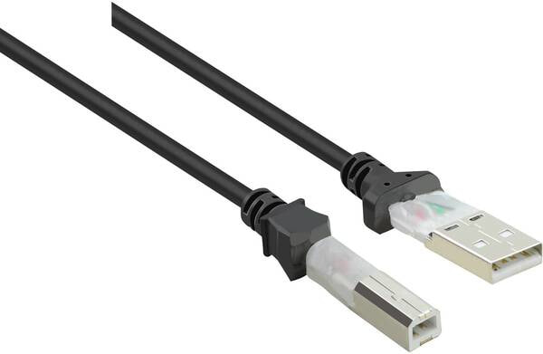 Renkforce RF-4463064 - 0.3 m - USB A - USB B - USB 2.0 - 480 Mbit/s - Black