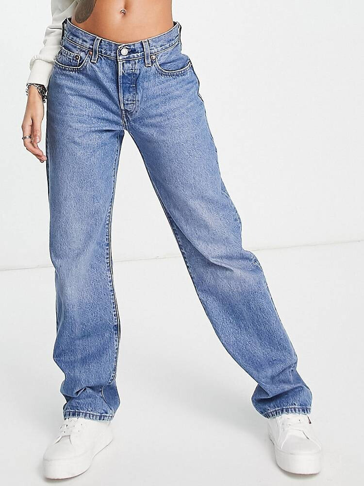 Levi's – 501 – Jeans im Stil der 90er Jahre mit engem Schnitt in verwaschenem Mittelblau