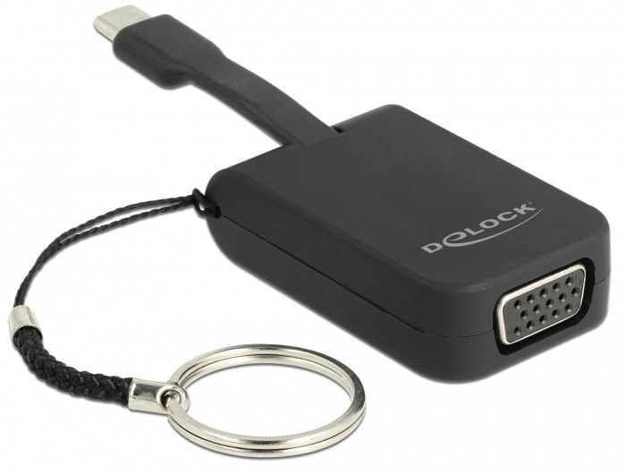 DeLOCK 63941 видео кабель адаптер 0,03 m USB Type-C VGA (D-Sub) Черный