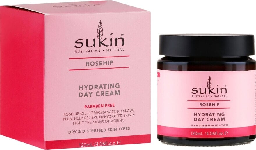 Tägliche feuchtigkeitsspendende Gesichtscreme mit Hagebuttenöl - Sukin Rose Hip Hydrating Day Cream