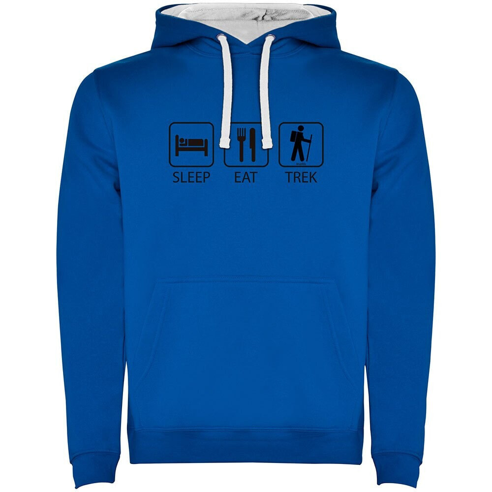 KRUSKIS Sleep Eat And Trek Two-Colour Hoodie