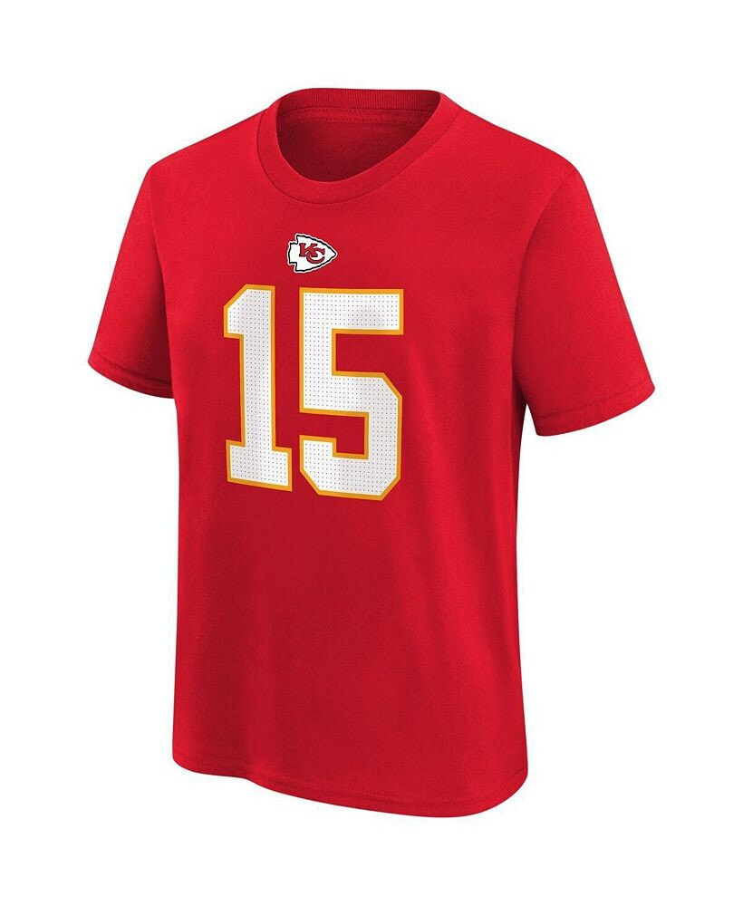 Nike big Boys Patrick Mahomes Red Kansas City Chiefs Player Name and Number T-shirt