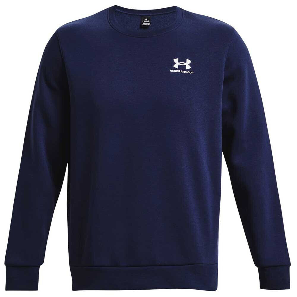 Under Armour Essential Fleece Hoodie, Midnight Navy/White at John