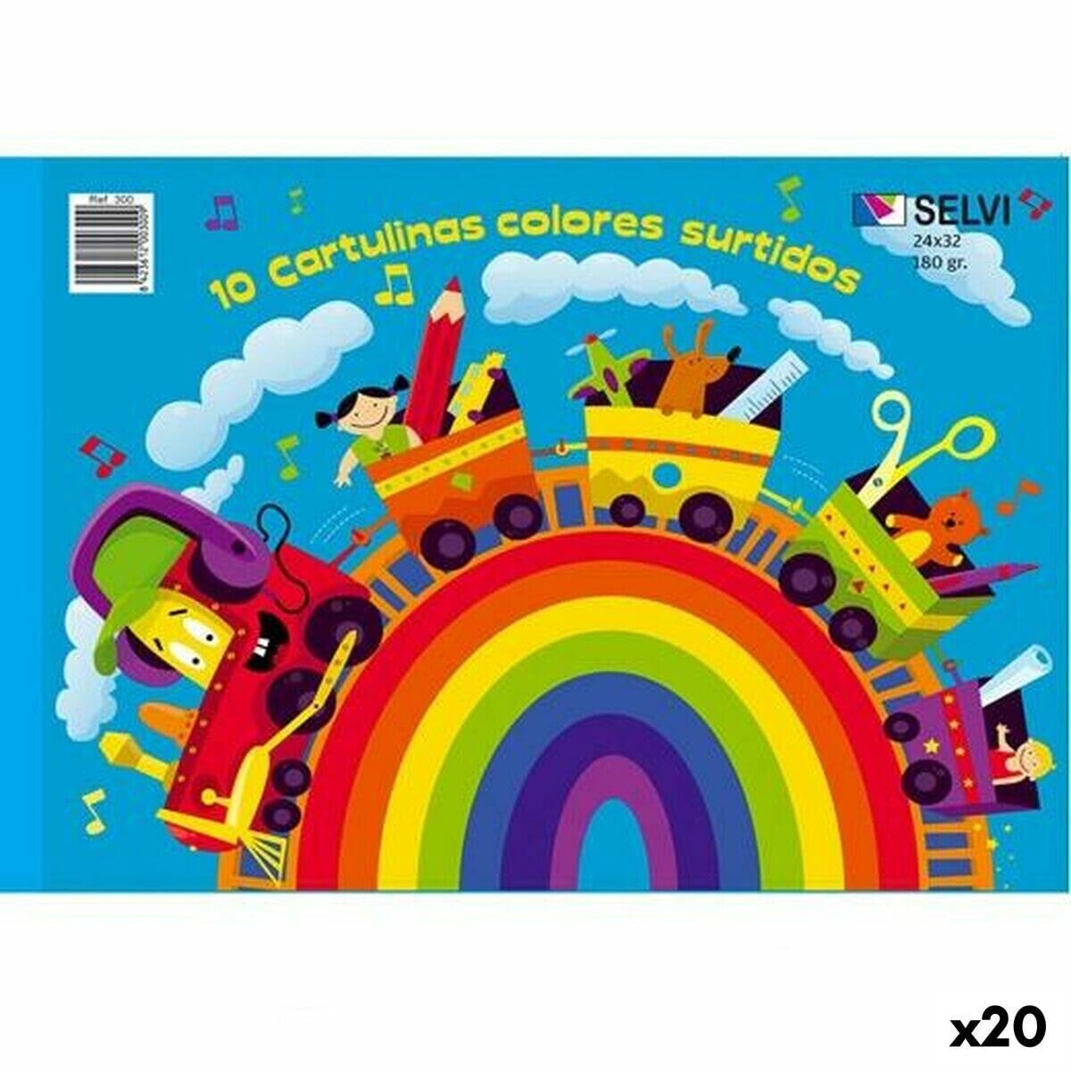 Cards SELVI Multicolour 24 x 32 cm (20 Units)