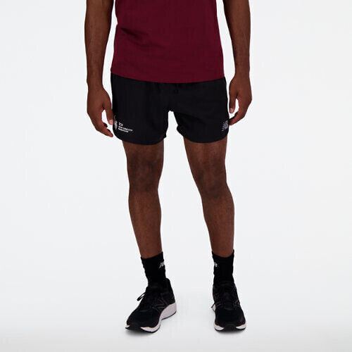New Balance Men's NYC Marathon Impact Run 5 Inch Short Black Size XL