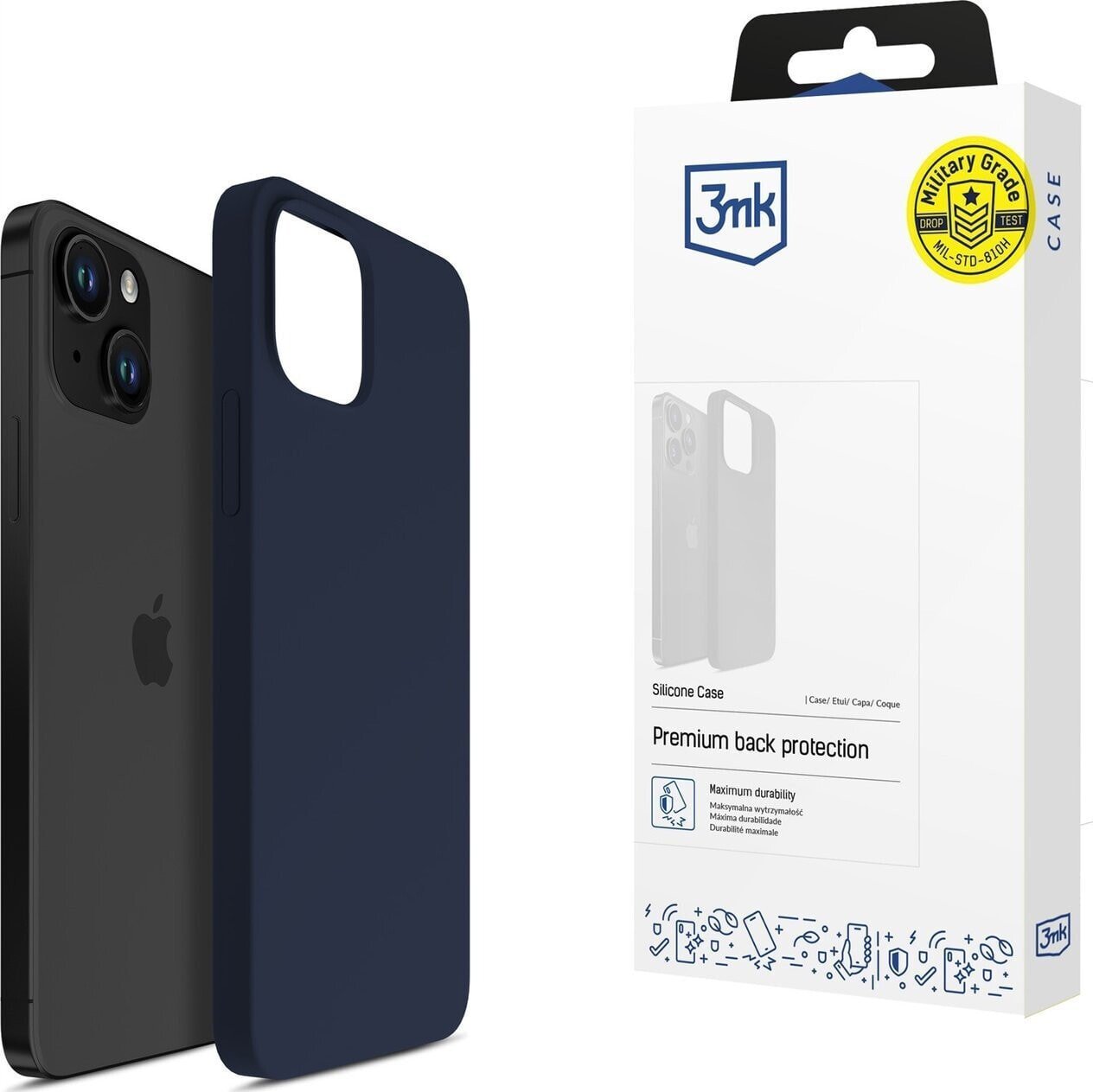 3MK Apple iPhone 15 - 3mk Silicone Case Dark Navy