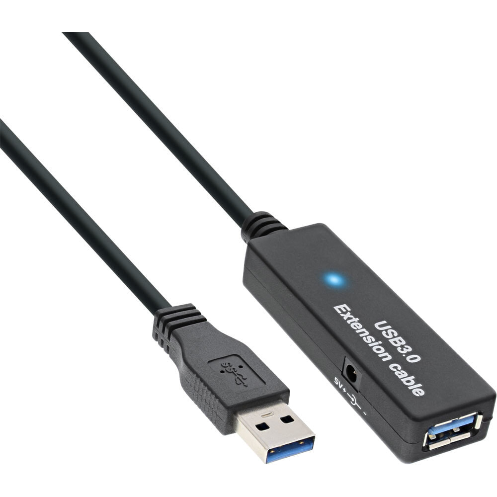InLine 15m USB 3.0 USB кабель 3.2 Gen 1 (3.1 Gen 1) USB A Черный 35656