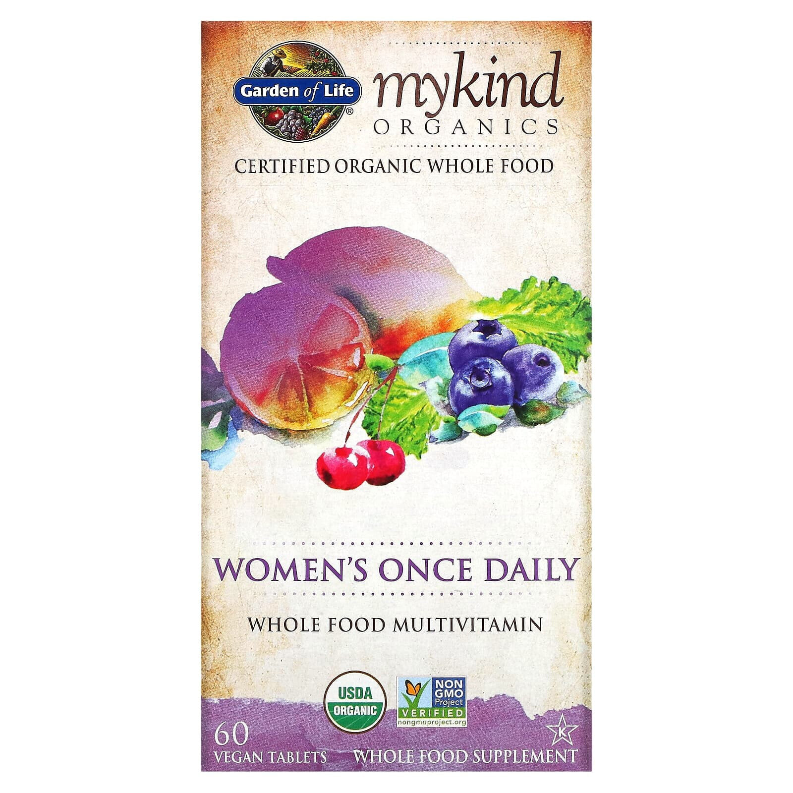 Organics, Women's Once Daily, 60 Vegan Tablets