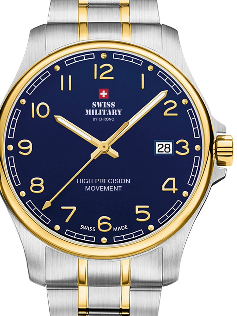 Мужские наручные часы с серебряным браслетом Swiss Military SM30200.21 Mens 39mm 5ATM