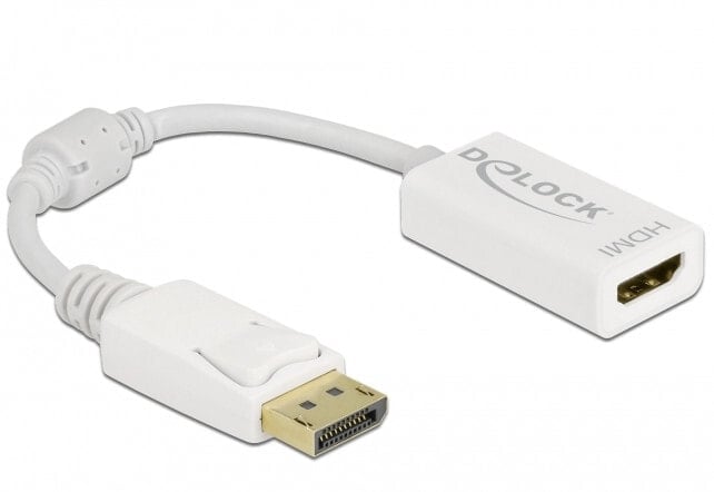 Delock Adapter DisplayPort 1.1 Stecker zu HDMI Buchse Passiv weiß 61015 - Adapter