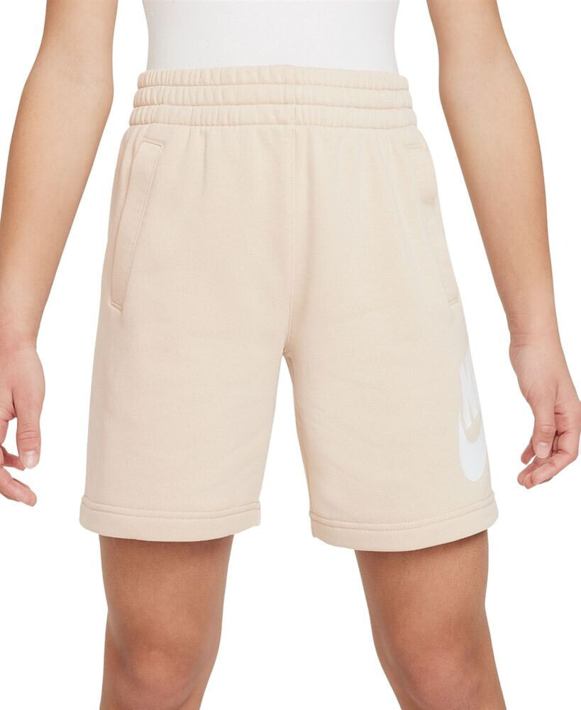 Nike big Kids Sportswear Club Fleece Logo-Print French Terry Shorts