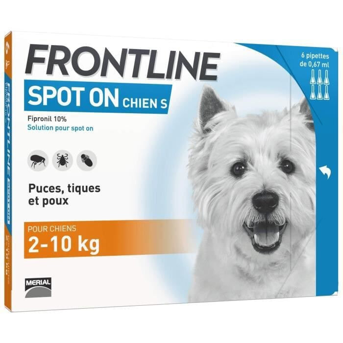 FRONTLINE Spot On Dog 2-10 кг - 6 пипеток
