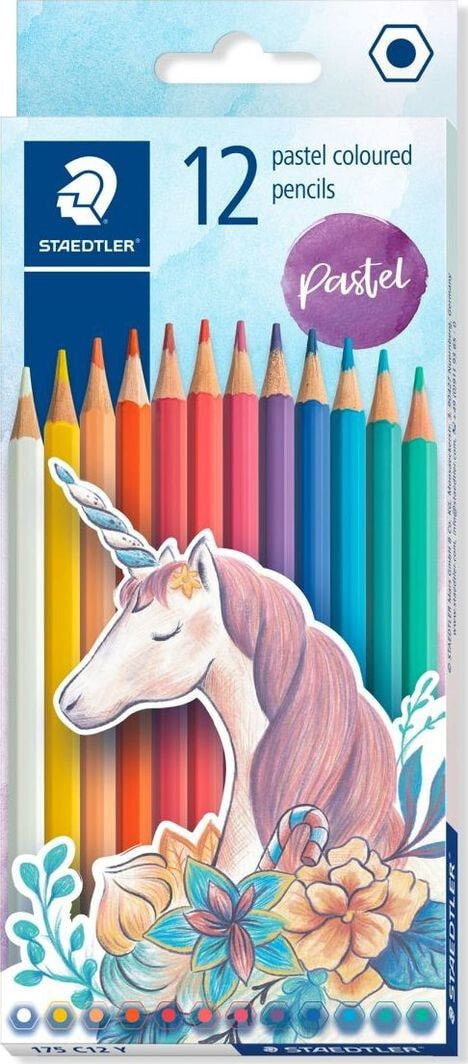 Staedtler Hexagonal Crayons Pastel 12 colors STAEDTLER