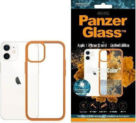 Чехол силиконовый прозрачный с коричневым ободком iPhone 12 Mini PanzerGlass