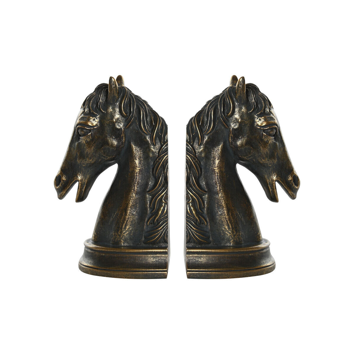 Bookend DKD Home Decor 23 x 9 x 19 cm Horse Resin