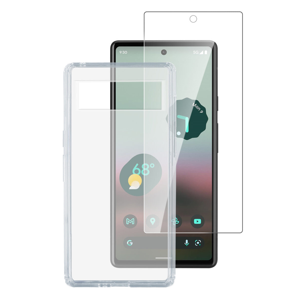 360° Starter Set mit X-Pro Clear Glas+ Hülle für Google Pixel 6a